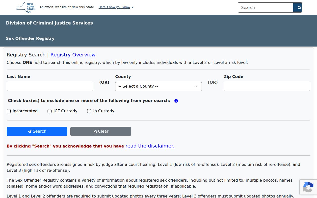 Town of Tonawanda resident lookup safety registry search interface
